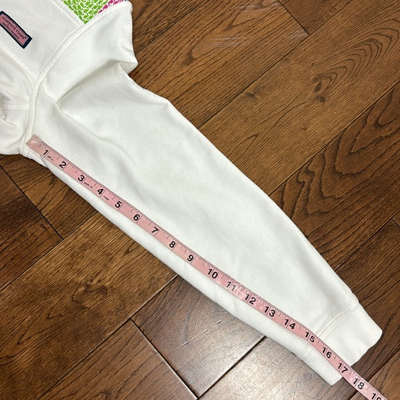 Vineyard Vines white 1/4 zip Classic Patchwork Shoulder Shep Shirt size Large - Picture 7 of 12